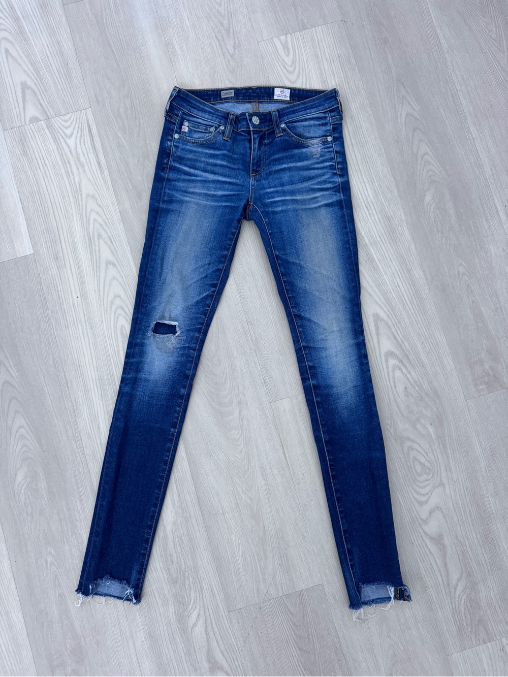 Ag Adriano Goldschmied Super Skinny Dark Blue Legging Jean size 25